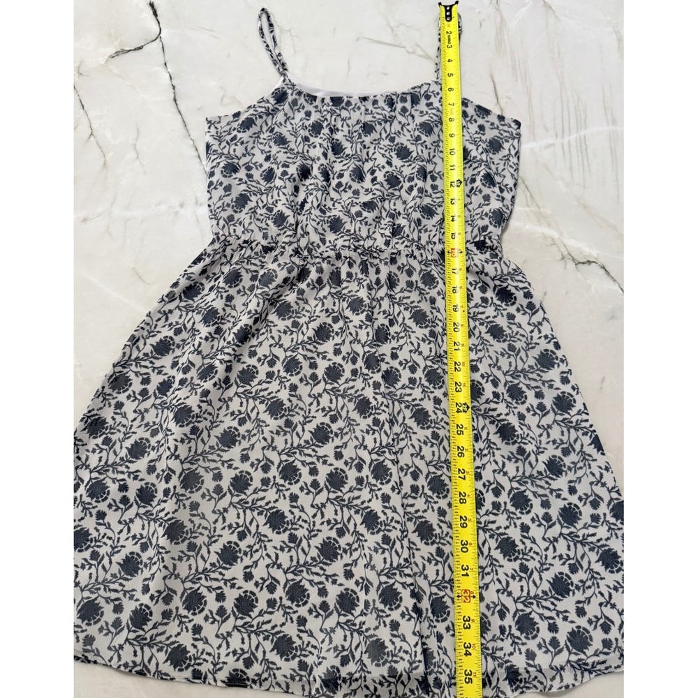 Ann Taylor LOFT Petites Floral Spaghetti Strap Dress Navy White MP MPetite - Picture 5 of 10